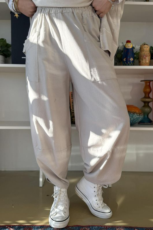 Lagen Shelby Sweatshirt Barrel Pant Stone =